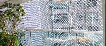 Rede de proteção instalada em varanda